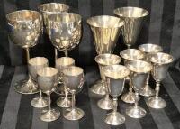 15 Vintage Silverplate Barware - Viking Plate, Spain & India