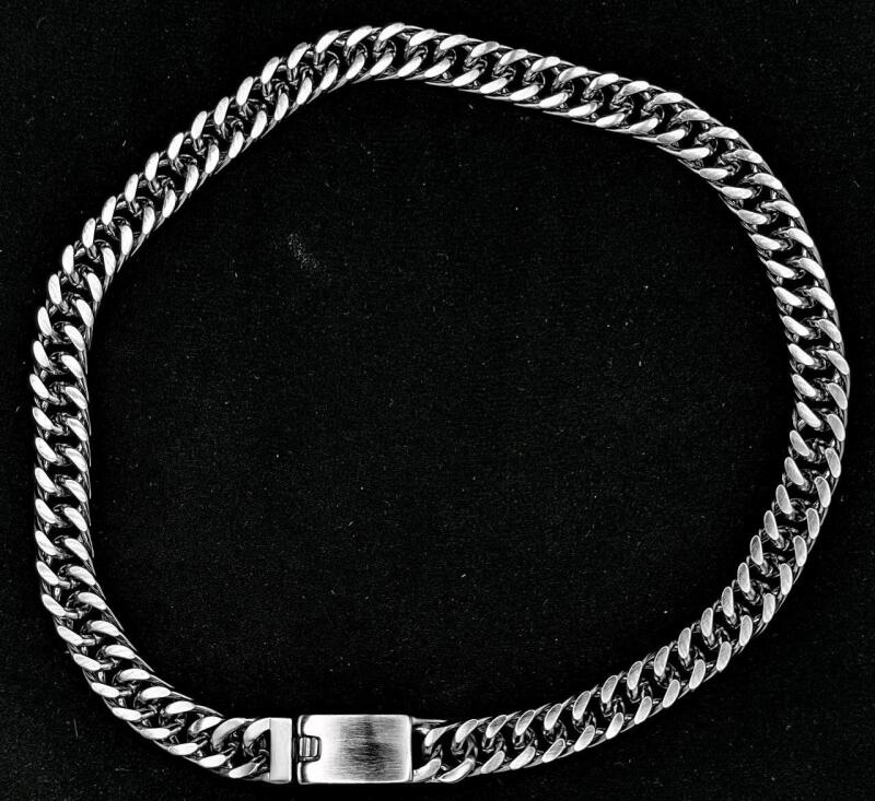 New Miami Cuban Link Chain Necklace with Box Clasp #11 NB143W, 12mm &times; 18" Long