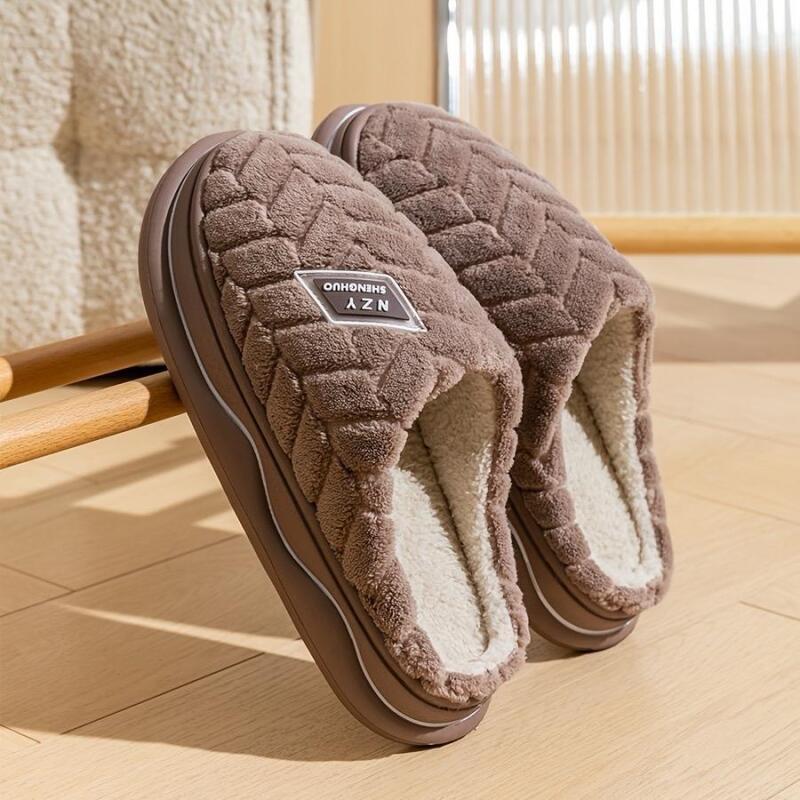 New Unisex Plush Slippers, US Size 7-8 (Men), 9-10 (Women)