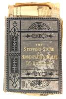 WOW! Antique Late 1800s Hardcover THE STEPPING STONE TO HOMEOPATHY & HEALTH by Dr. Ruddock, Twelfth Edition, Includes Vintage Notes, Newspaper Clippings, Pamphlets on Thermogene, Diabetes, Handwritten Additions +