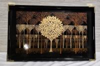 Beautiful Otagiri Original Hand Crafted Lacqueard Tray 17.75" x 11.25" x 1.5"