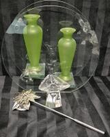 Great Home Decor - Signed Candle Holder, Candle Snuffer, and Vase Decor