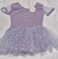 New sz 15 Girls Arshiner Kids Ruffle Sleeve Dance Skirted Leotard with Tutu