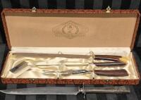 Vintage Glo-Hill Carving Knife Set & Community Knife 13.5" Long