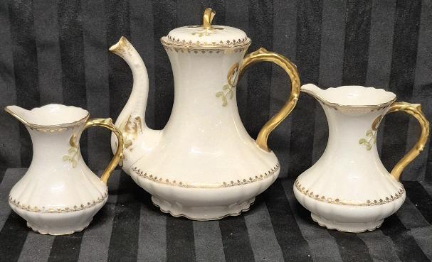 Vintage Limoges France Teapot, Creamer & Milker
