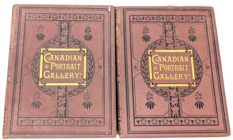 2 Antique 1880 + 1881 Hardcover Volumes CANADIAN PORTRAIT GALLERY, Vol III & III