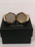 2 Rings Gold Tone sz 5 with Stone by Anthropologie