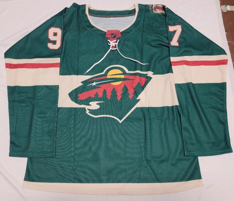 New - Minnesota Wild #97 Kirill Kaprizov NHL Hockey Home Jersey , Size XL . Dyed Jersey , No Patch Numbers or Letters