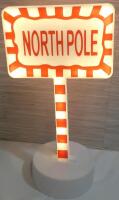 New North Pole Decoration Light | Tested, Works, Requires 3 AA Batteries, Not Included With Product