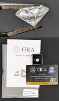 New 2.0ct Moissanite Lab Diamond, Round Brilliant Cut - GH - VVS1, GRA Report, Tests Positive With Diamond Tester (More Brilliant Than a Diamond)