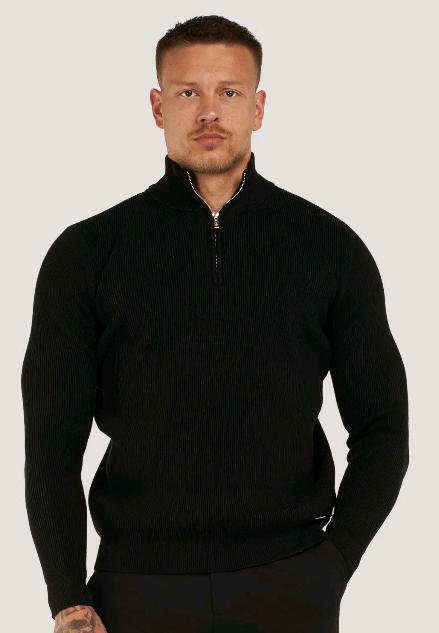 New sz Small Men's Icon Amsterdam Renzo Ribbed Half Zip Sweater Retails for over $100