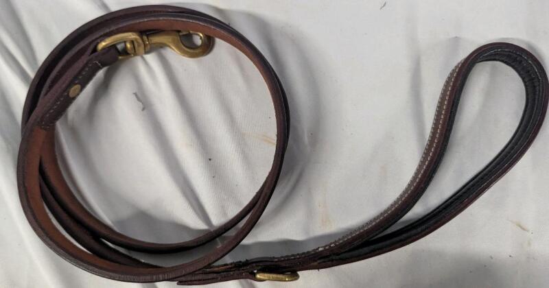 Leather Dawg Club Dog Leash. 63" Long.