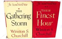 1948 THE SECOND WORLD WAR : The Gathering Storm & Their Finest Hour by Winston S Churchill (Both Book-of-the-Month Club) Hardcover Books