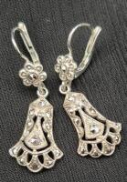 Stunning Sterling 1.5" Drop Earrings