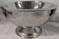 Oversized Metal Punch Bowl. 17" Diameter.
