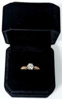 NEW 18K Gold Plated 1.0ct Simulated Diamond Chanel Ring - Size 7.0