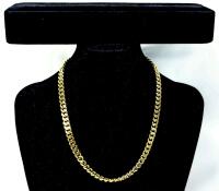 NEW 14K Gold Plated 7.5mm Cuban Link Necklace - 18" Long