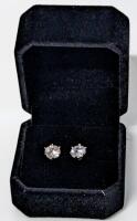 NEW 14K Gold Plated 1.0ct Each Simulated Diamond Stud Earrings
