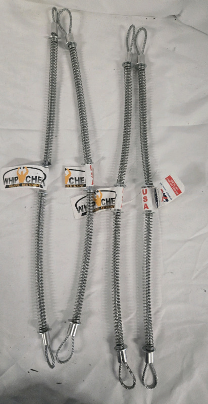 4 New | McMaster-Carr Whip Chek Air hoses W/ 200 Max PSI ( 20" Long )