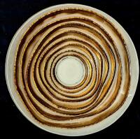 Huge Vintage Swirled Glass Bowl, 15.5" Diameter &times; 4.25" Tall, No Chips or Cracks