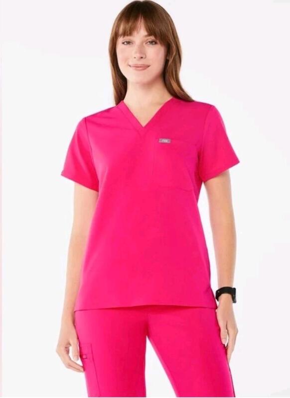 New Size Med Women's FIGS Cararina One-Pocket Scrub Top, Retails $58!