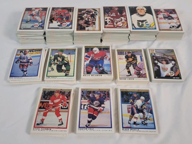 1991 - 1992 O Pee Chee & O Pee Chee Premier NHL Hockey Trading Card Singles . Three (3) Different Set Singles . 700+ Total Cards . Will include Doubles