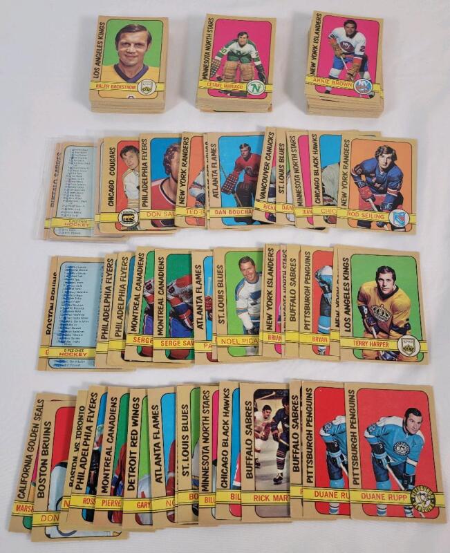 1972 - 1973 O Pee Chee NHL Hockey Trading Card Singles , 130+ Trading Cards