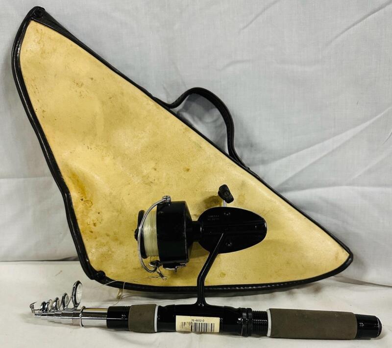 Vintage Mitchell 300 Fishing Reel with Telescopic Rod, Plus Case