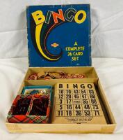 Vintage Bingo Game, with Markers/Tabs and 35 Unique Cards