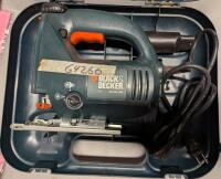 Black and Decker Jigsaw with Case. Case Measures 16" Wide. Tested for power