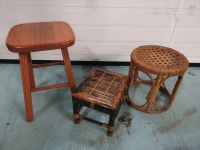 Plant Stand + Foot Stool + Stool