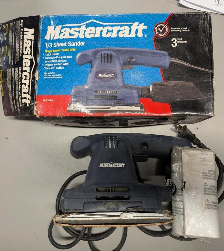 Mastercraft 1/3 Sheet Sander. Tested Working