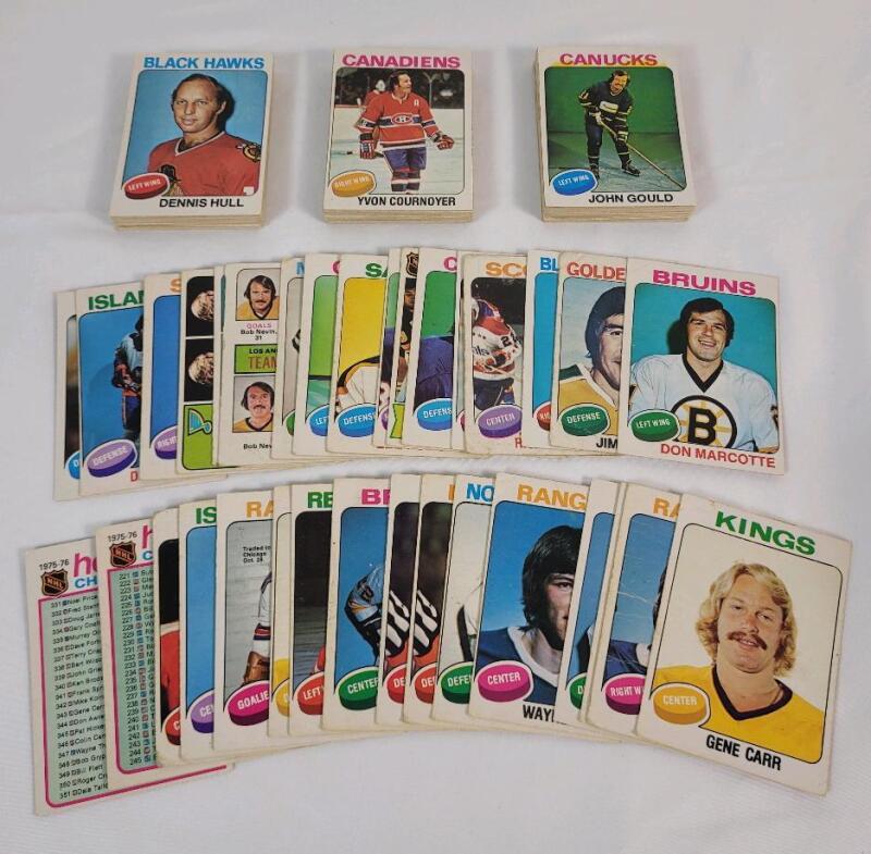 1975 - 1976 O Pee Chee NHL Hockey Trading Card Singles . 92 Trading Cards . Will include Doubles
