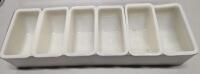 Portable Condiment Tray with Lid. 6" by 18" by 3"