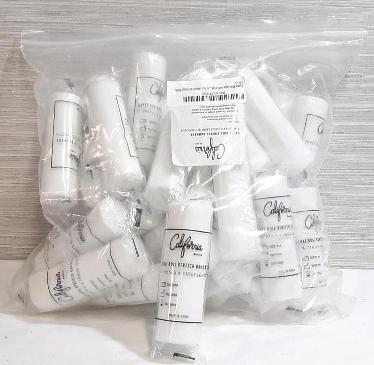 New Bag of 36 California Basics Gauze Roll Stretch Bandages