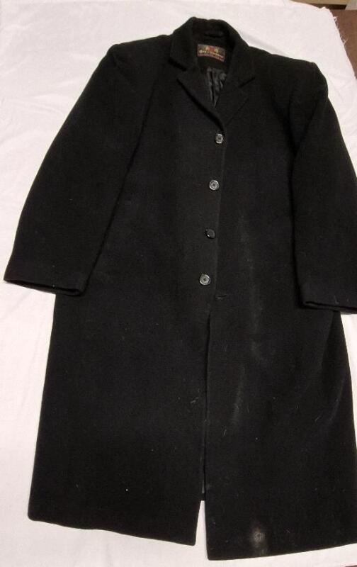 Men's sz XL(?) Brogue Italy Wool/Cashmere Blend Double Lined Long Coat