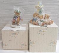 2 Cherished Teddies Statues, Including "It's a Holiday on Ice" & "Friends of A Feather Flock Together"