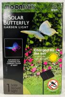 As-New Moonrays Butterfly Solar Garden Lights; See Photos for Measurements