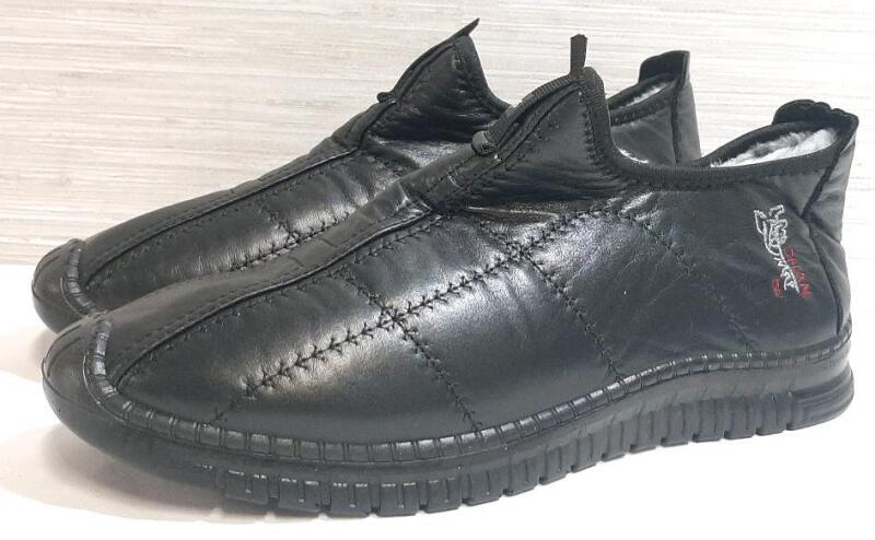 New Pair of Black Men's Winter Loafers | Size 12