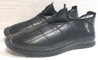 New Pair of Black Men's Winter Loafers | Size 12