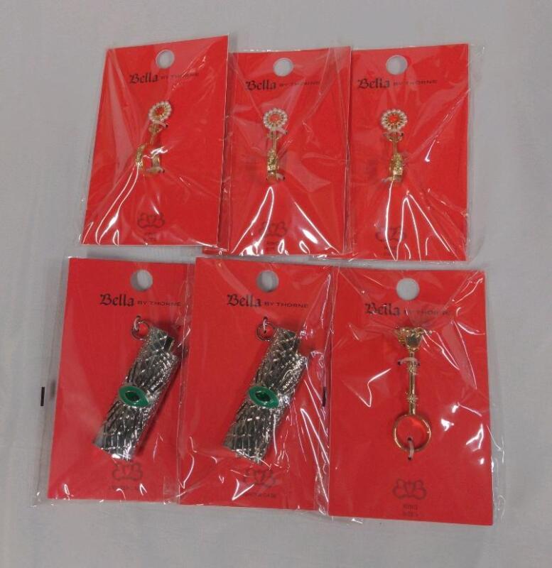 4 New Bella by Thorne Flower Rings w/ 2 New Croc Evil Eye lighter holders