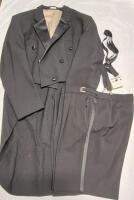 Men's sz 34 Pants & 46Long Jacket Syd Silver Formals Suit Jacket with Tails & Pants & Accessories