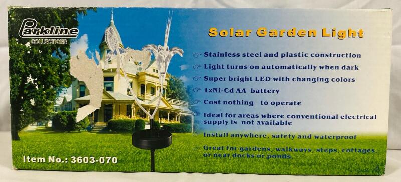 As-New In-Box Parkline Collections Solar Garden Light