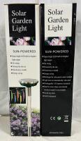 2 As-New Stainless Steel Solar Garden Lights, 17&rdquo;