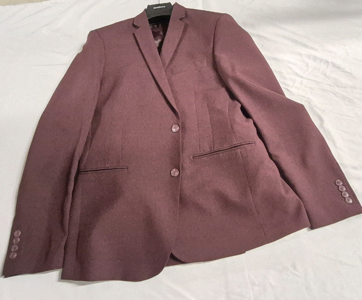 Men's sz Large 34Waist Pant Slim Fit Stockhomme Black Label Suit with Vest & Pants