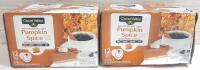 2 New Clover Valley Pumpkin Spice Mild Roast Coffee Packs | 12 Single Serve Cups Each, Best Before October 14th 2025