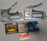 2 Staple Guns Arrow and Miss with Staples.