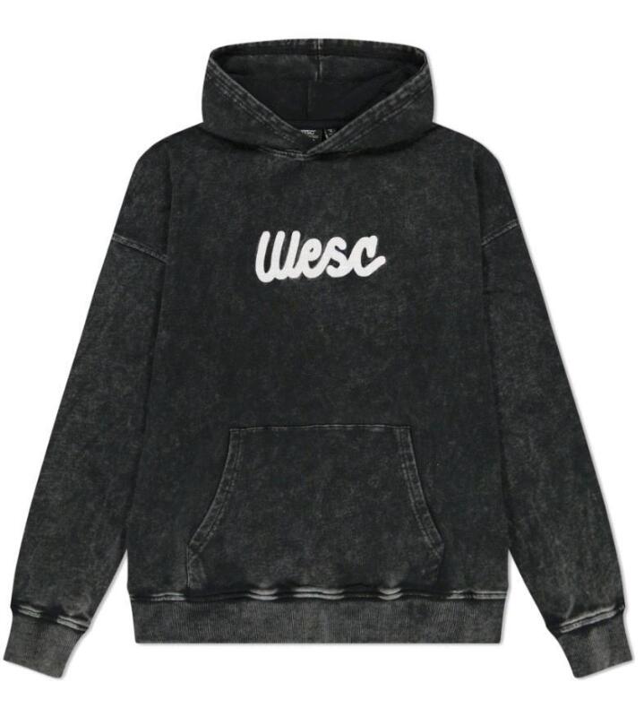 New sz L/XL Men's WeSC Dropped Shoulder Hoodie Enzyme Washed w/Logo Retails for $88US