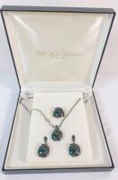 Fifth Avenue Collection Set w/Box . Includes Necklace, Earring Set & Ring (size 8) . Excellent Condition