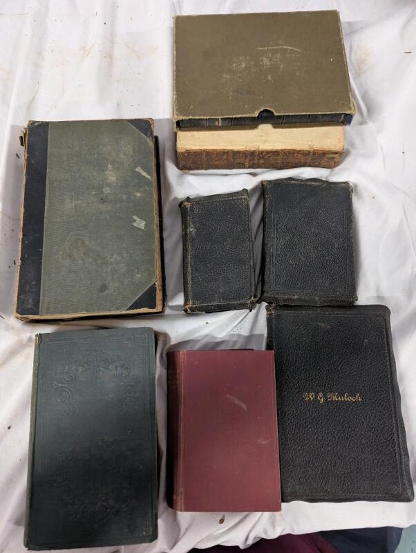 8 Vintage to Newer (Possibly Antique) Books. Religious Themed. Earliest Date Observed 1928.